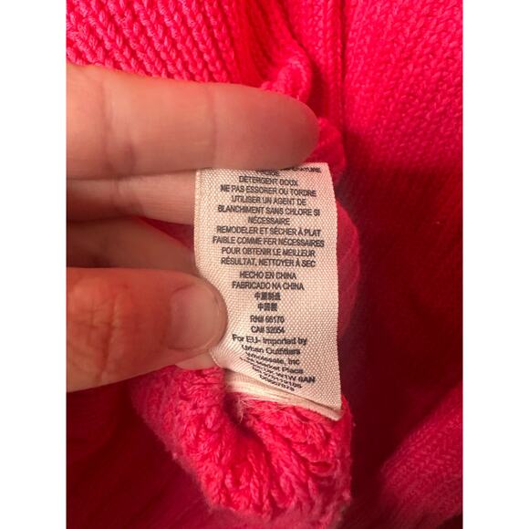 FREE PEOPLE Pink Take Me Over V-Neck Long Sleeve Oversized Sweater Size XXS - Picture 7 of 9